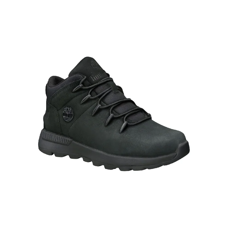 Trendy boots with bold colors for a fashionable statementTimberland Sprint Trekker Jet Black Leather Kids Mid Boots