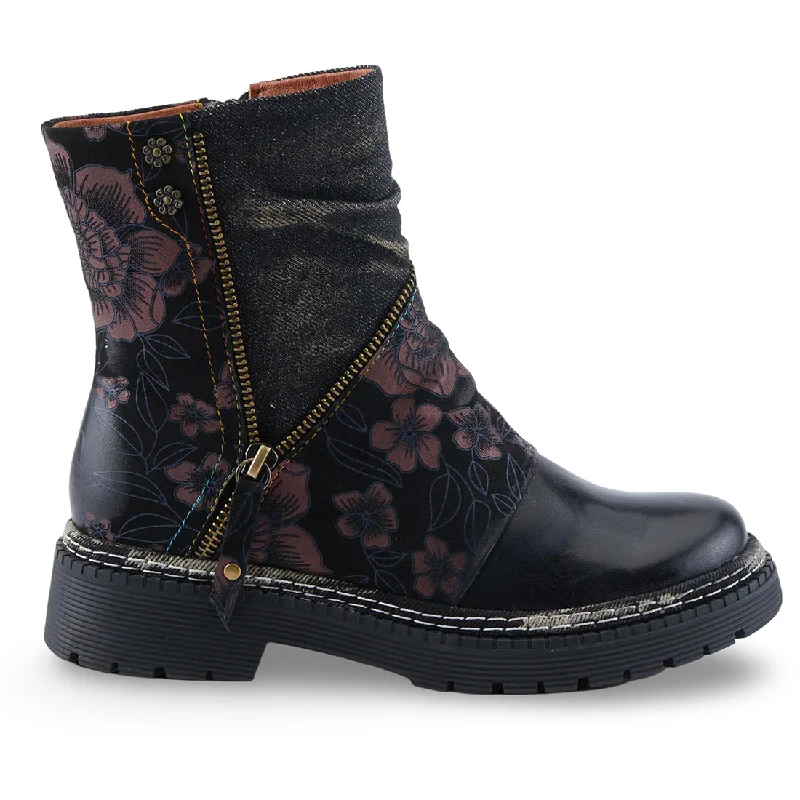 Boots with embossed designs for a textured lookAvrilrose