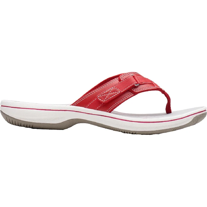 sandals for comfortable summer funWomen's Clarks Cloudsteppers Breeze Sea Red Synthetic