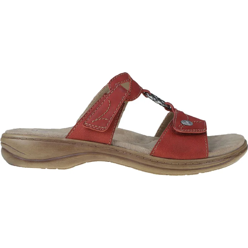 sandals with wide straps for extra comfortWomen's Earth Suzanne Red Leather