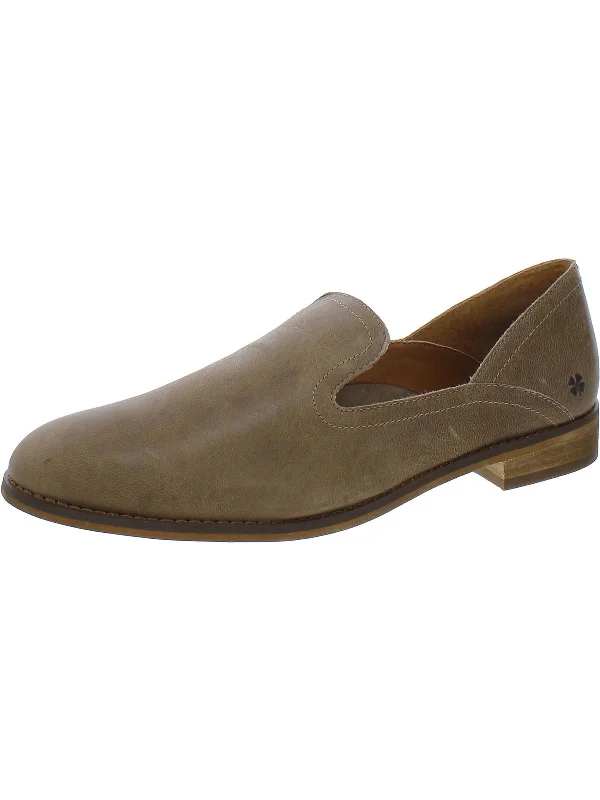 loafers for women with structured fit for extra comfort-Ellanzo Womens Leather Slip-On Loafers