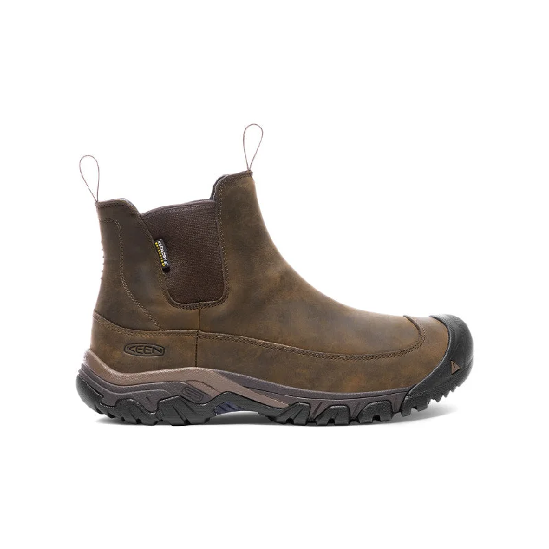 Statement boots with fur accents for a trendy lookMen's Anchorage III Waterproof Boot Wide  |  Dark Earth/Mulch