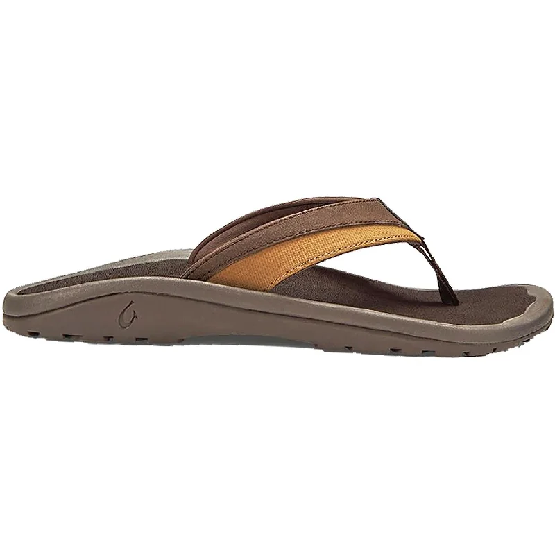 sandals for ultimate outdoor comfortMen's OluKai Ohana Koa Dark Wood Synthetic