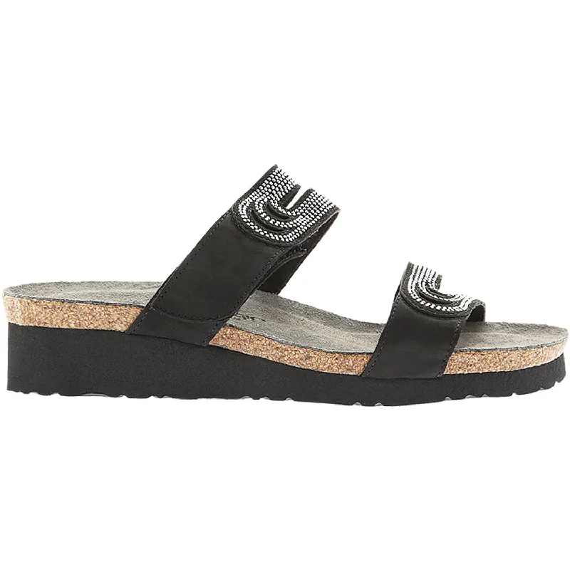 sandals with comfort and styleWomen's Naot Ainsley Black Nubuck