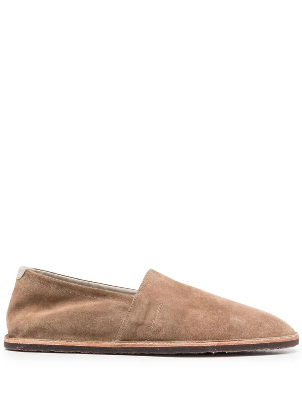 loafers for women with slip-on functionality for convenience-Brunello Cucinelli Men's Round Toe Loafers  In Beige