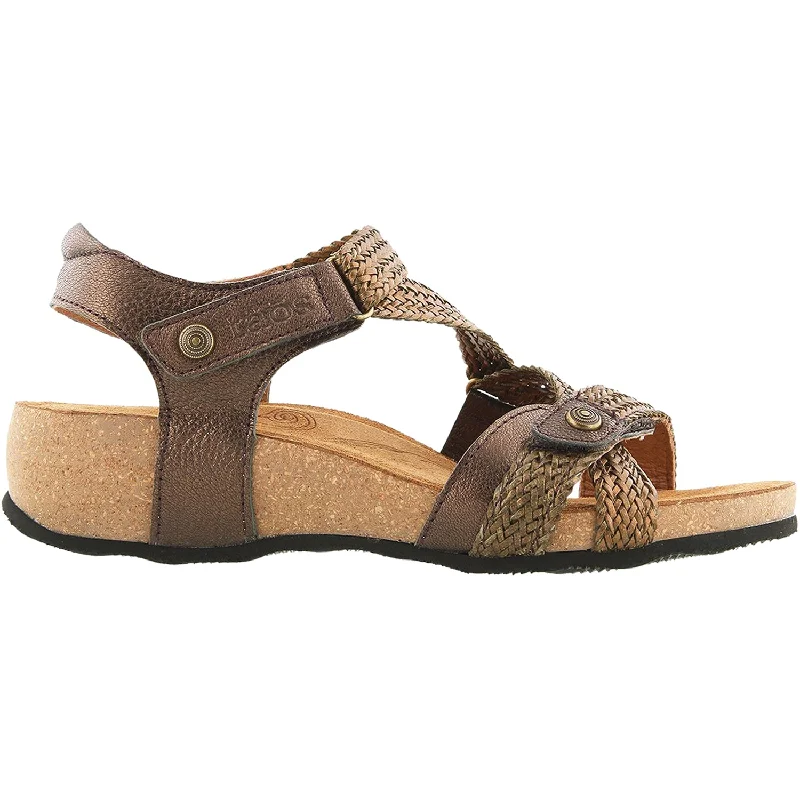 casual sandals for everyday wearWomen's Taos Trulie Bronze Leather