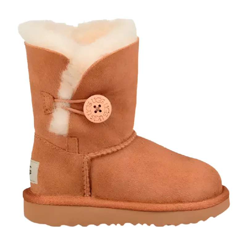 Trendy boots with oversized heels for a bold statementUgg Toddler Girls Bailey Button II Suede Boot Chestnut