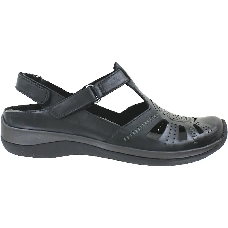 sandals for walking in warm weatherWomen's Earth Curie Black Leather