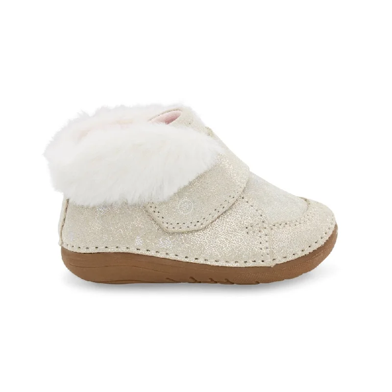 Trendy boots with a lace-up front for an edgy lookStride Rite Infant Girls SM Mateo Velcro Boot Champagne