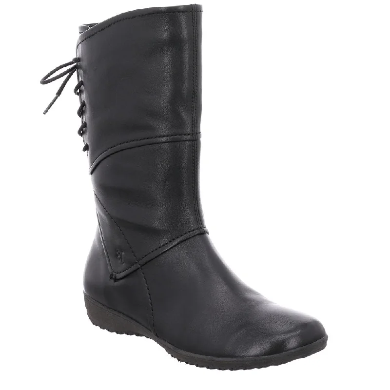 Stylish over-the-knee boots with a sleek finishJosef Seibel Naly 07 Black Leather Mid Calf Boots