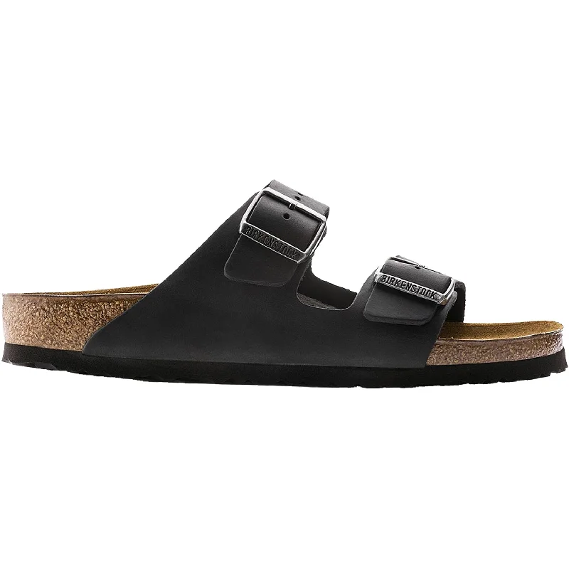 sandals for warm weather eventsUnisex Birkenstock Arizona Black Oiled Leather