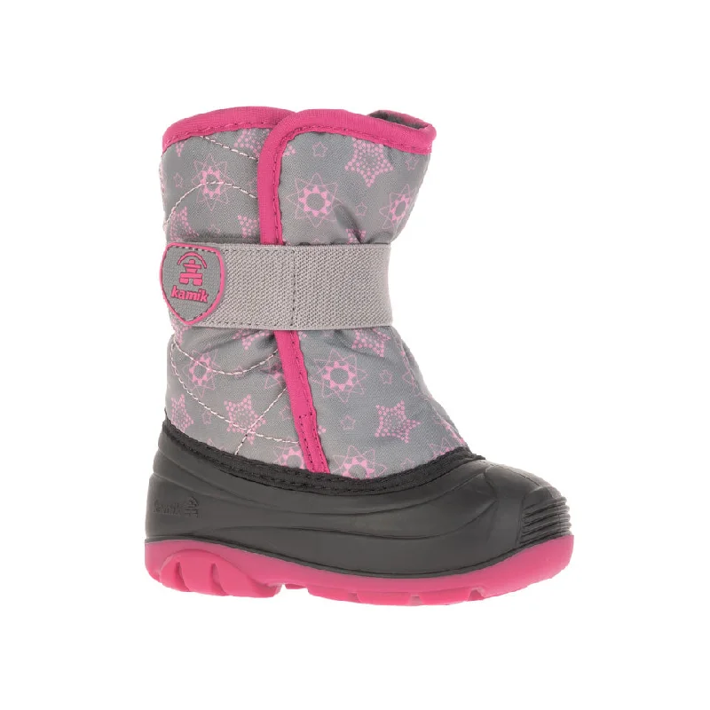 Stylish boots with a low profile for a sleek lookKamik Toddler's Snobug 4 Boot Gray/Fuscia