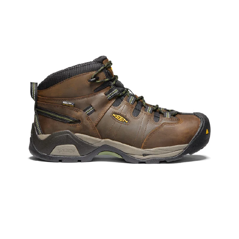 Boots with unique wedge heels for added height and stabilityMen's Detroit XT Waterproof Boot (Steel Toe)  |  Cascade Brown/Bronze Green