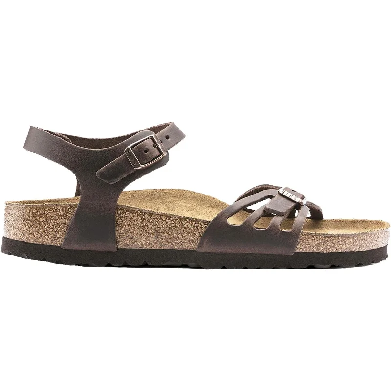 sandals for outdoor beachside eventsWomen's Birkenstock Bali Habana Oiled Leather