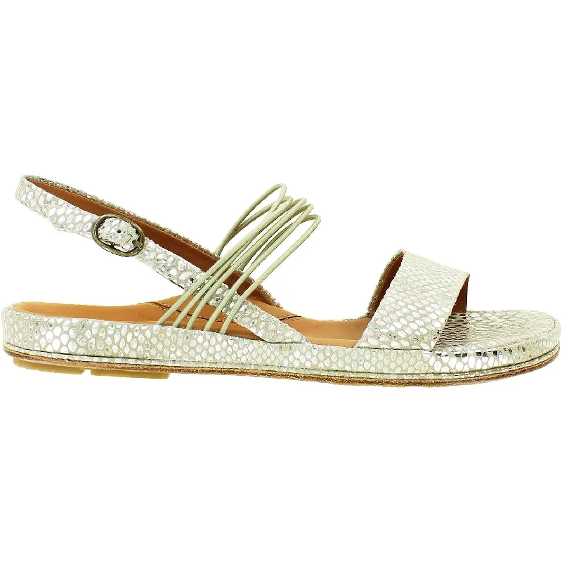 sandals for warm and sunny afternoonsWomen's L'Amour Des Pieds Demming Gold/Silver Snake Print Leather