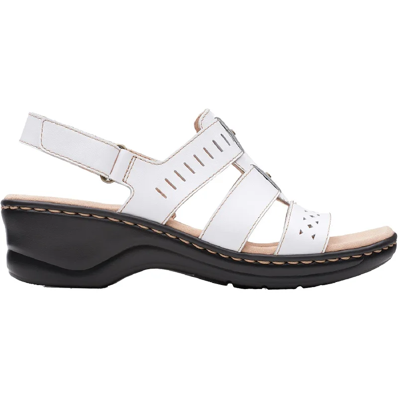 sandals for exploring beach resortsWomen's Clarks Lexi Qwin White Leather