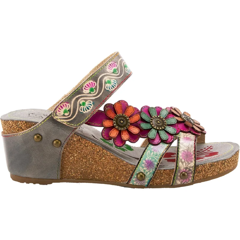 sandals for casual wearWomen's L'Artiste by Spring Step Delight Grey Multi Leather