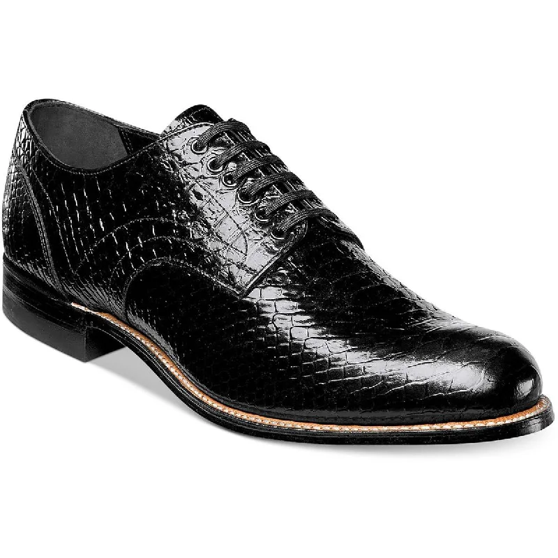 Stacy Adams Mens Madison Snake Embossed Leather Oxfords