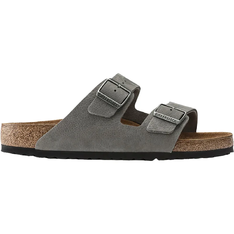 sandals for casual sun-filled afternoonsMen's Birkenstock Arizona Desert Buck/Whale Grey Nubuck