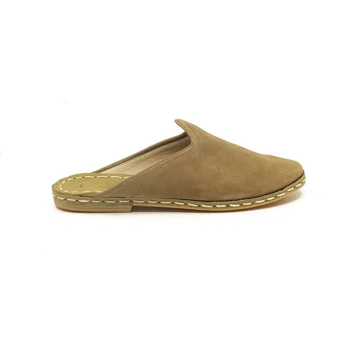 slippers for perfect indoor comfortslippers for men for comfort at home -Closed Toe Leather Men's Slippers Nubuck Brown