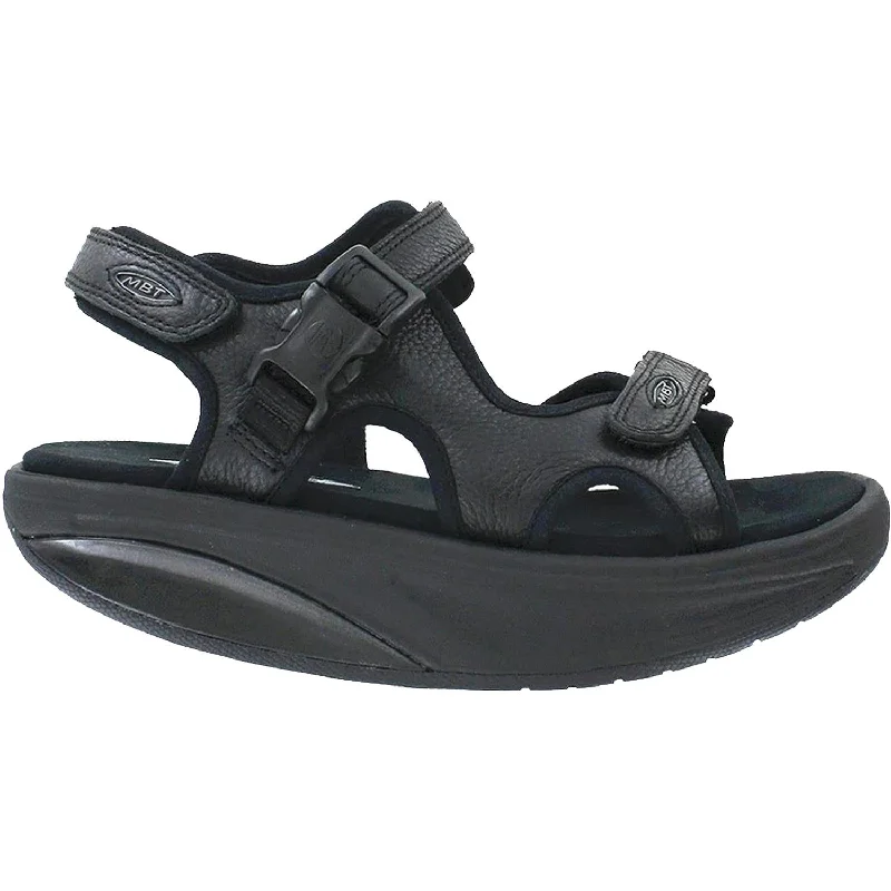 sandals for the best beach experienceWomen's MBT Kisumu 3S Black Leather