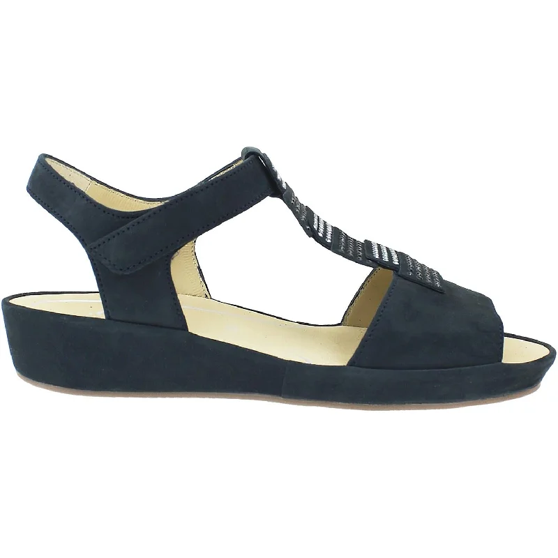 sandals for sunny beach vacationsWomen's Ara Shoes Chrissy Blau Navy Nubuck