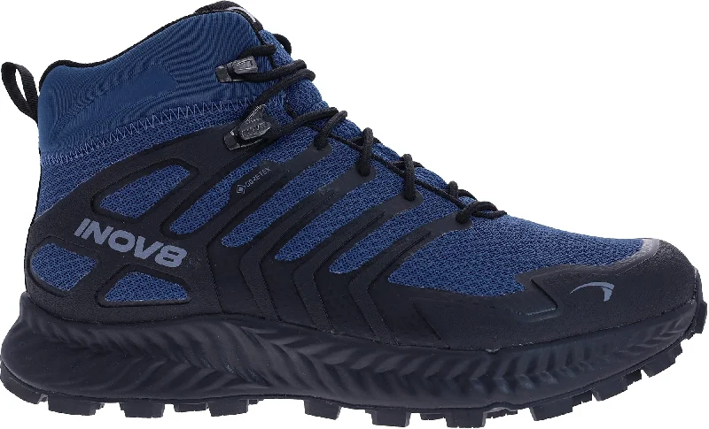 Boots with extra padding for added comfort on long walksInov8 Roclite Mid GORE-TEX WIDE FIT Mens Walking Boots - Blue