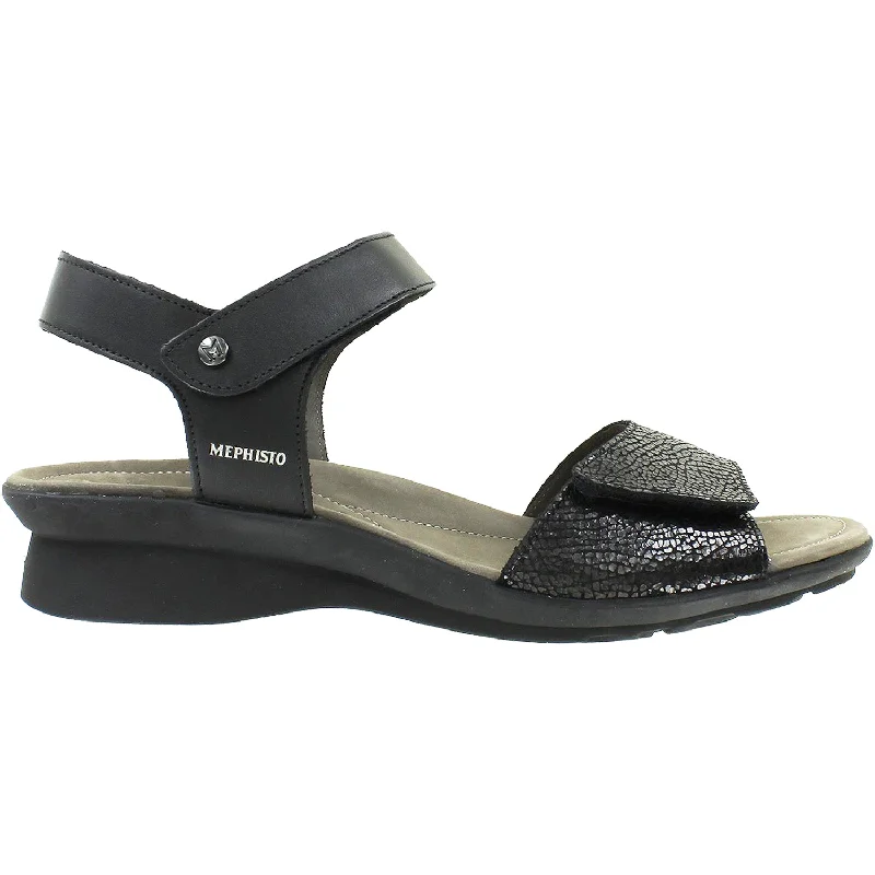 sandals for beachside adventuresWomen's Mephisto Pattie Black Softy/Moon Leather