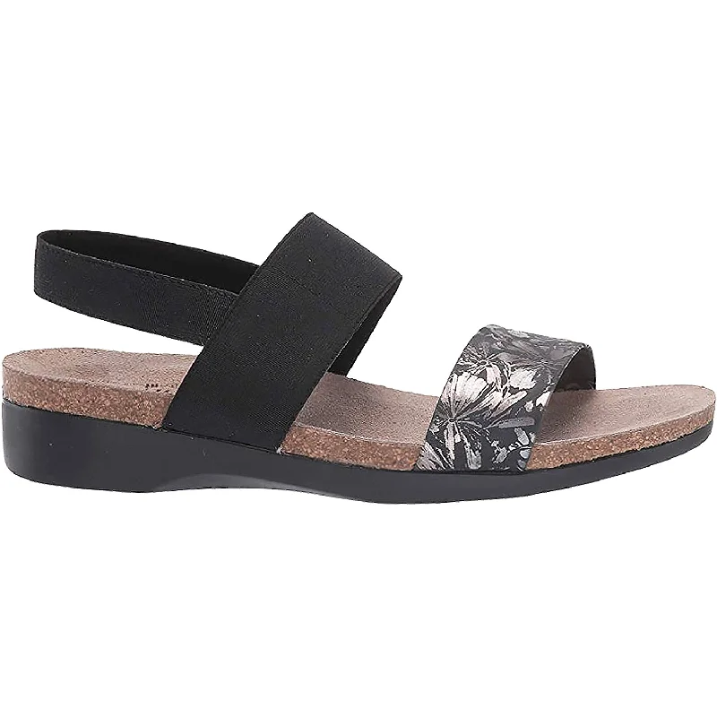 sandals for beach adventuresWomen's Munro Pisces Black Floral Print Leather