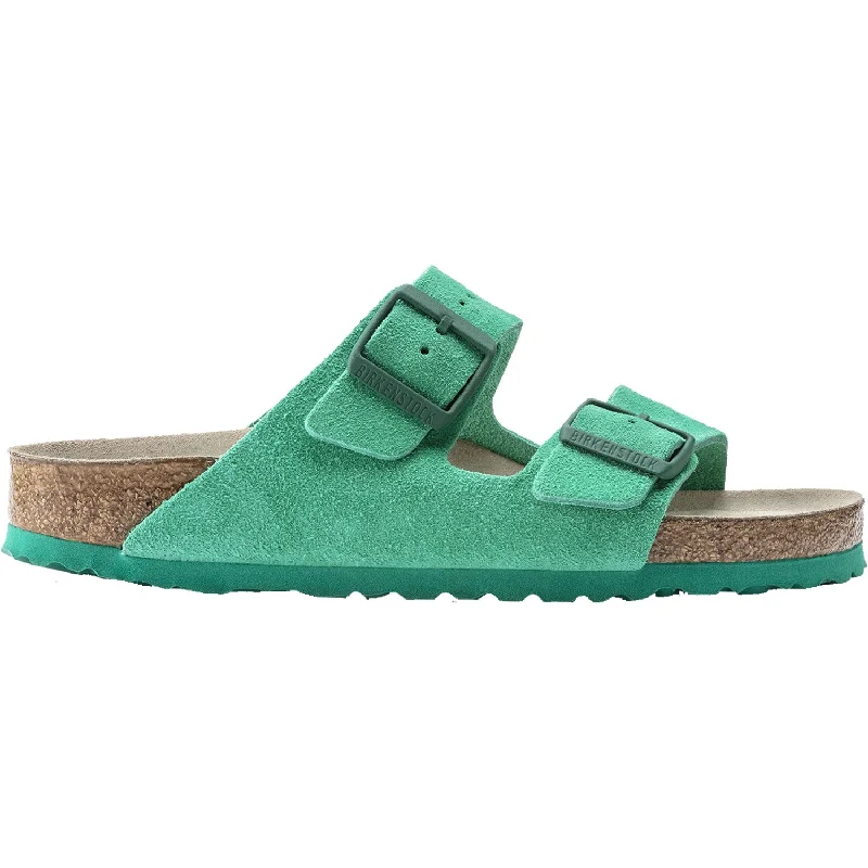 sandals for the outdoor enthusiastWomen's Birkenstock Arizona Soft Footbed Bold Green