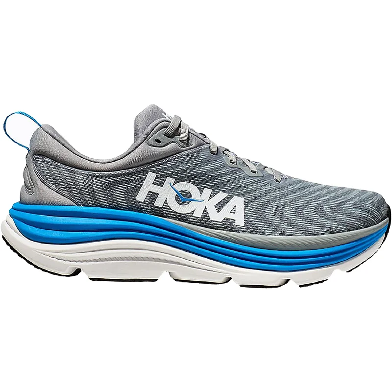 athletic shoes for running on concreteMen's Hoka Gaviota 5 Limestone/Diva Blue Mesh