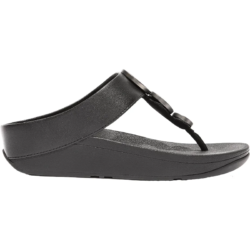 sandals for beach vacations with styleWomen's FitFlop Halo Black Leather