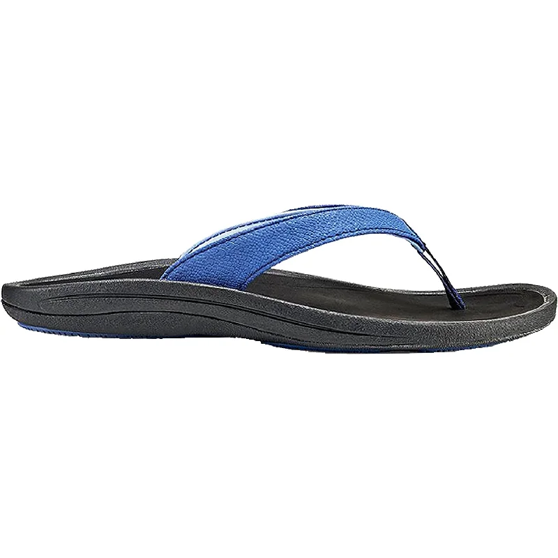 sandals for active outdoor vacationsWomen's OluKai Kulapa Kai Navy/Black Synthetic