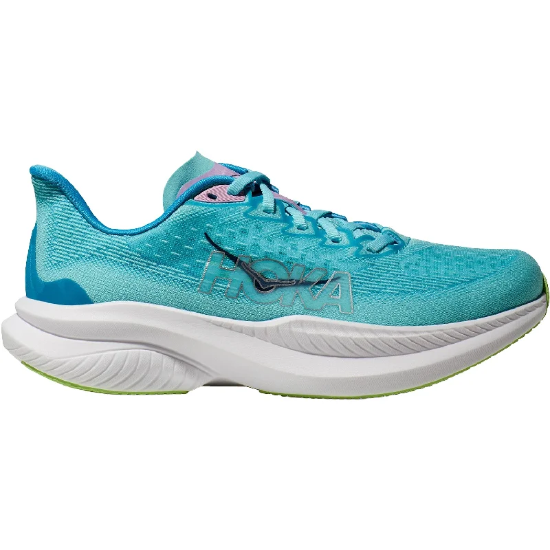 running shoes for sprints with extra responsivenessWomen's Hoka Mach 6 Cloudless/Waterpark Synthetic