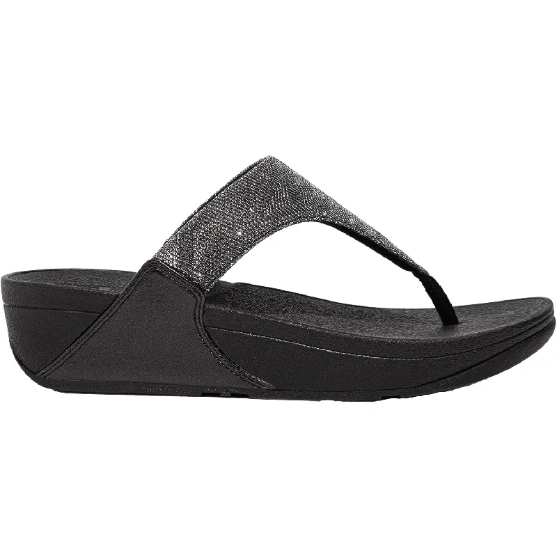 sandals for casual vacation attireWomen's FitFlop Lulu Glitz Black Leather