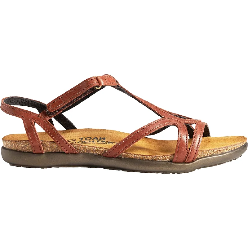 sandals with memory foamWomen's Naot Dorith Soft Chestnut Leather