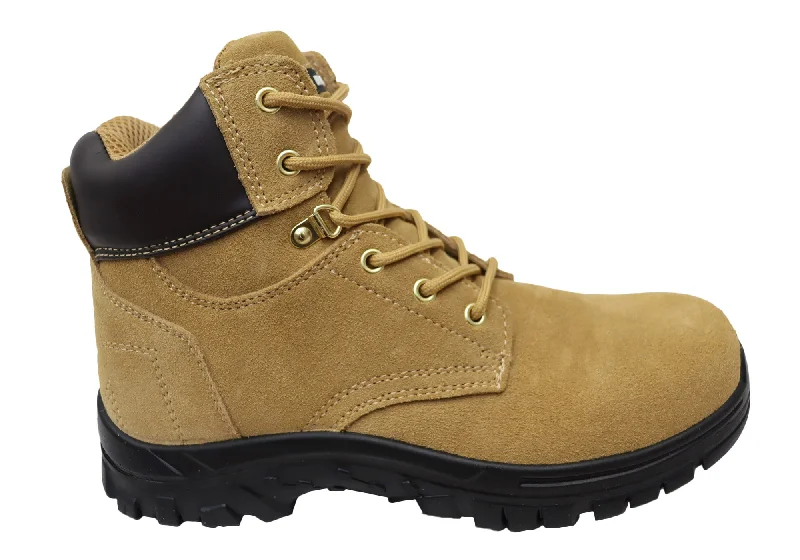 Suede boots with a casual vibe for everyday wearMack Mens Leather Carpenter Lace Up Zip Safety Boots