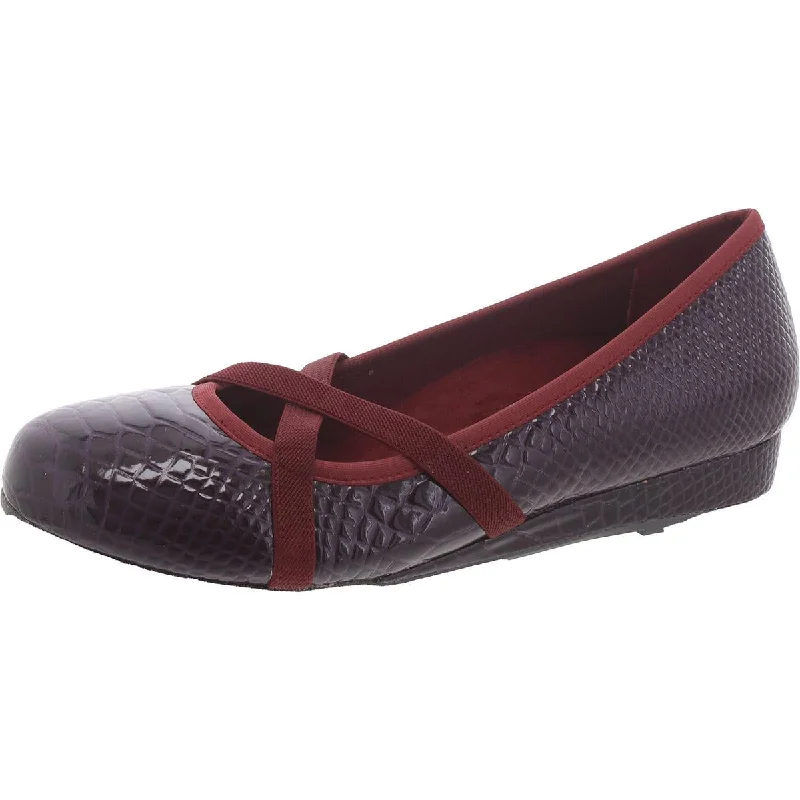 Flats with adjustable ankle straps for a secure fitComfortable flats with a cozy footbed for comfortDakota Womens Slip On Ballet Flats