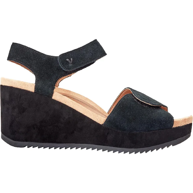 sandals for wearing to outdoor festivalsWomen's Vionic Astrid II Black Suede