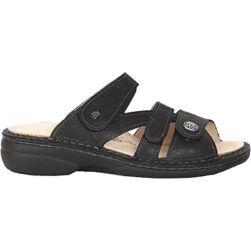 sandals for warm climate eventsWomen's Finn Comfort Ventura Black Longbeach Leather