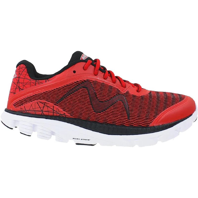 athletic shoes for high-impact workoutsMen's MBT Racer 18 Running Shoe Red Mesh