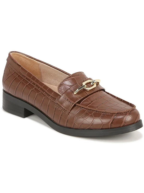 loafers for women with stacked heel for added elegance-Womens Slip On Round Toe Loafers