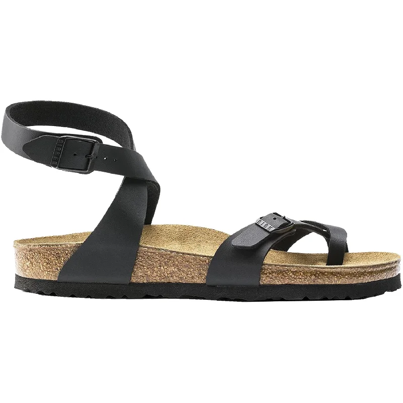 sandals for outdoor picnics and adventuresWomen's Birkenstock Yara Black Birko-Flor