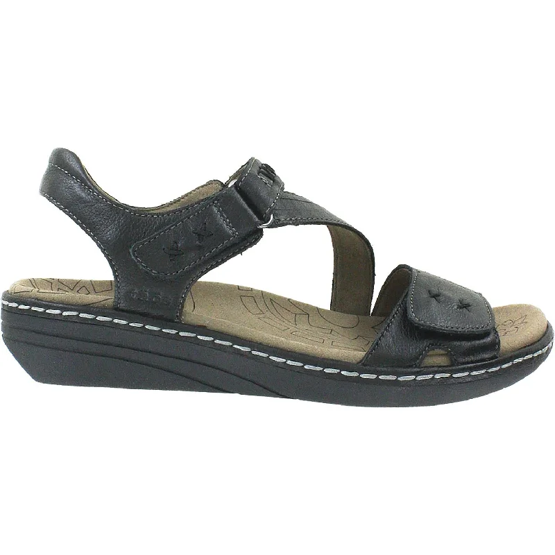 sandals for relaxed beach wearWomen's Taos Zenith Black Leather