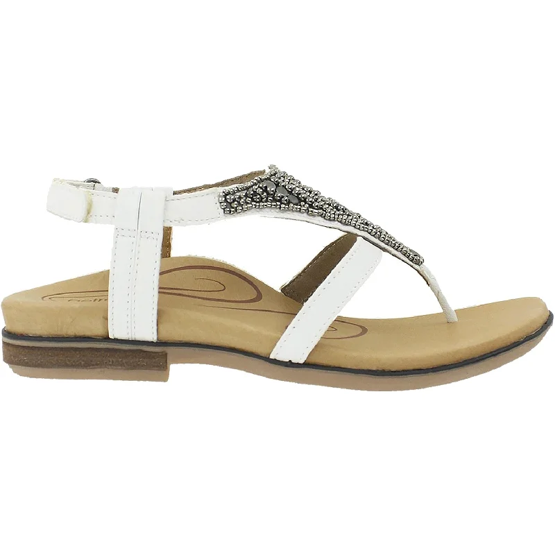 sandals for stylish coastal livingWomen's Aetrex Sheila White Leather