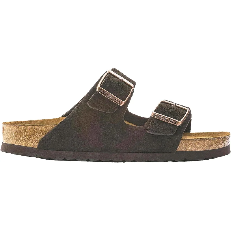 sandals for warm beach daysUnisex Birkenstock Arizona Soft Footbed Mocha Suede