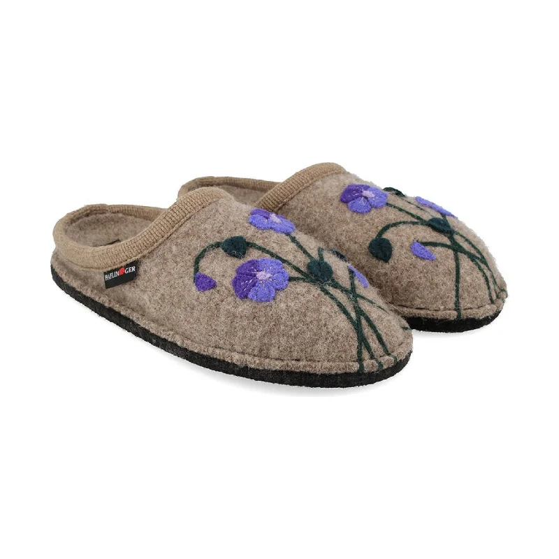 slippers for tired feet after workslippers for men with padded footbed -Haflinger Viola Slippers - Beige