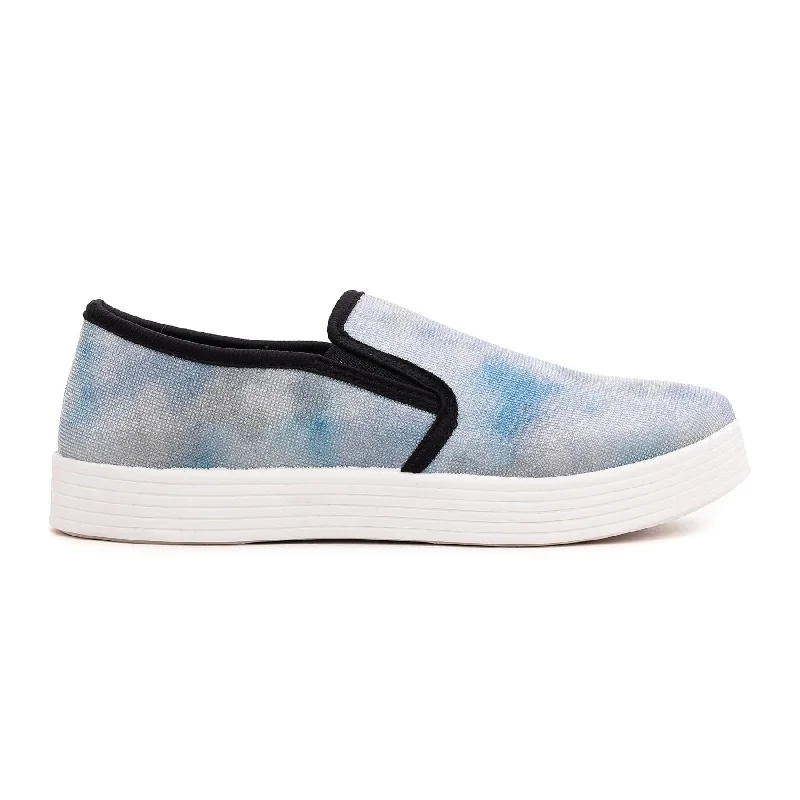 athletic shoes with cushioned insoleBlue Slip-on Sneakers AT9084