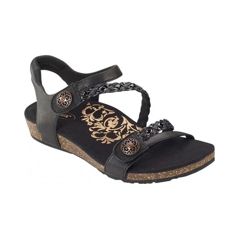 sandals for summer beach funJillian Braided Quarter Strap Black