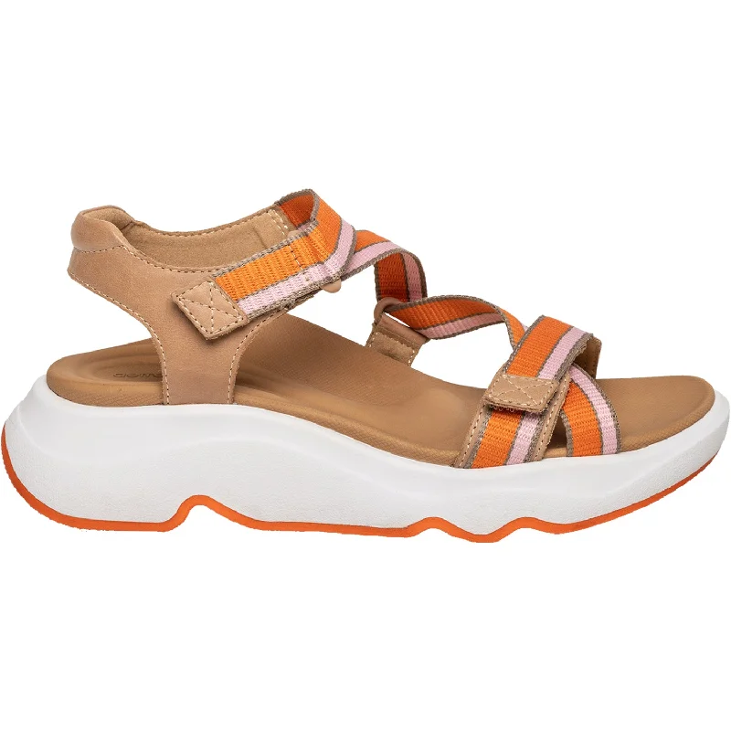 sandals for hot summer beach daysWomen's Aetrex Marz Camel Fabric